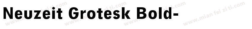 Neuzeit Grotesk Bold字体转换